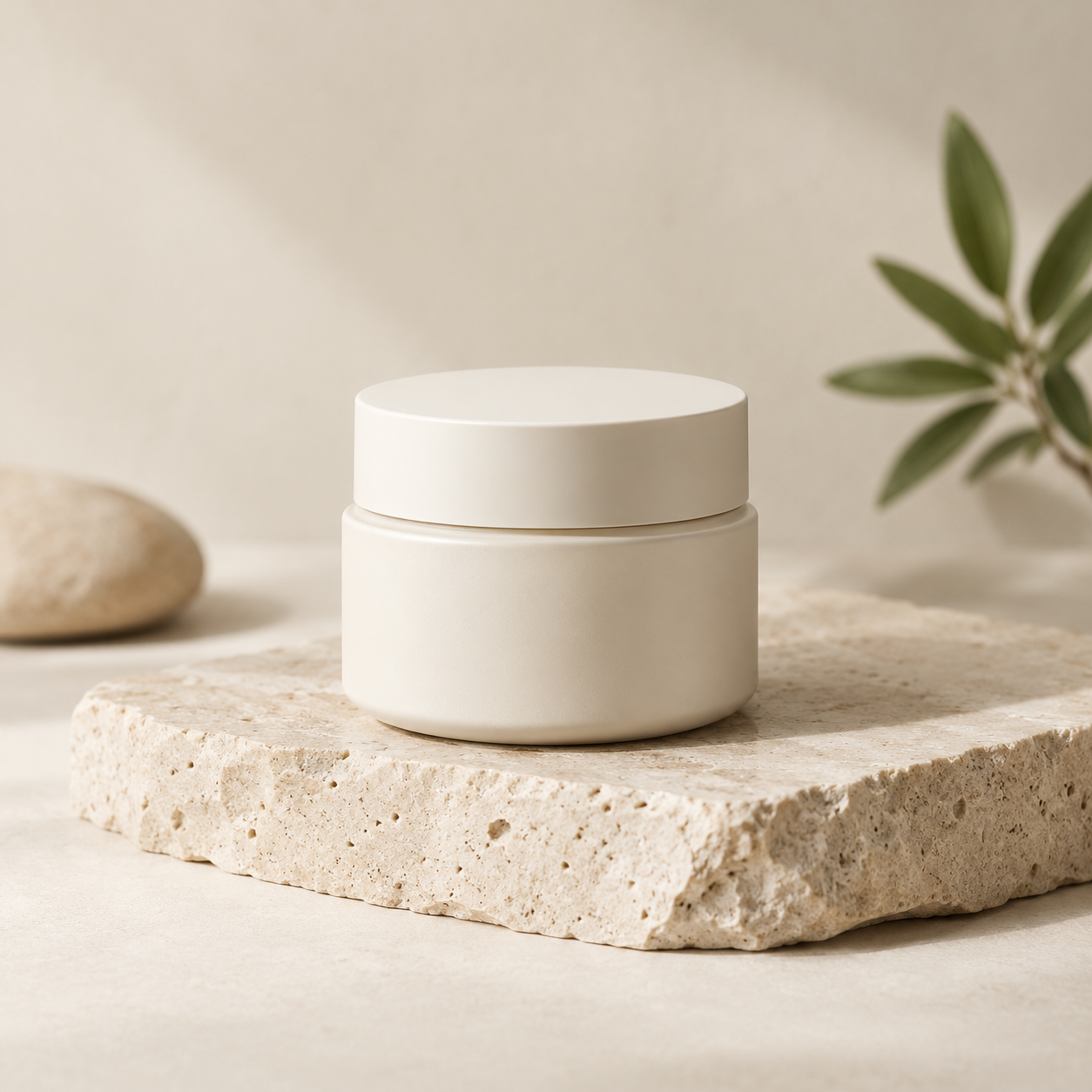 Crème Hydratante Apaisante sur pierre naturelle